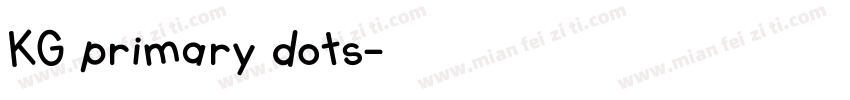 KG primary dots字体转换